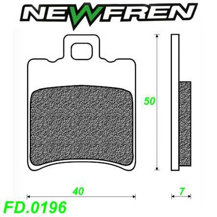 Scheibenbremsbelag NEWFREN FD.0196 Sinter Aprilia Benelli Gilera Honda Italjet Malaguti Peugeot Piag