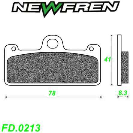 Scheibenbremsbelag NEWFREN FD.0213 BR Organisch Aprilia SXV Replica Ducati SUPERBIKE STRADA BremboGP