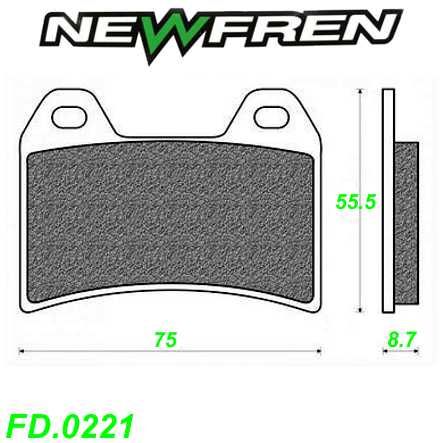 Scheibenbremsbelag NEWFREN FD.0221 BR Organisch Aprilia Benelli BMW Cagiva Honda KTM Suzuki Yamaha