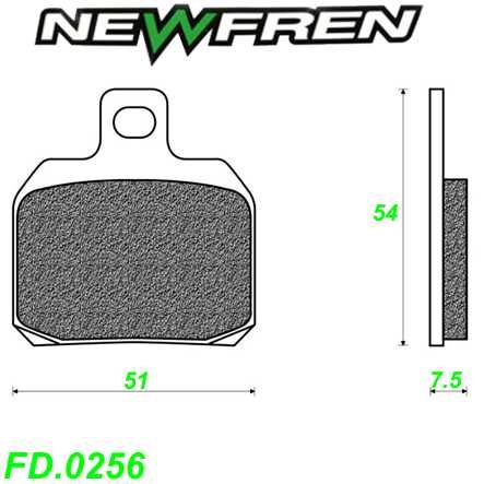 Scheibenbremsbelag NEWFREN FD.0256 Aprilia Benelli Cagiva Gilera Honda Malaguti MBK Peugeot Piaggio