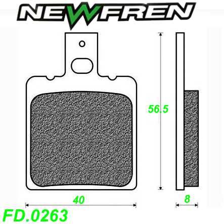 Scheibenbremsbelag NEWFREN FD.0263 Sinter Aprilia LEONARDO Beta EIKON Malaguti CIAK F 18