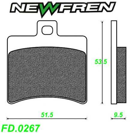 Scheibenbremsbelag NEWFREN FD.0267 Sinter Aprilia Benelli Beta Derbi Malaguti