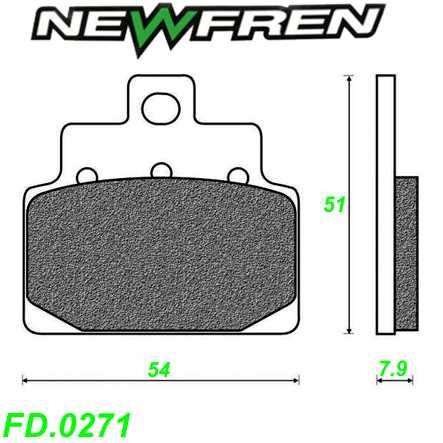 Scheibenbremsbelag NEWFREN FD.0271 BKS Organisch-Kevlar Aprilia HABANA LEONARDO MOJTO SCARABEO SR