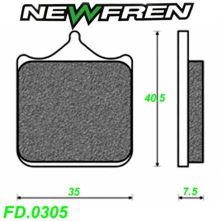Scheibenbremsbelag NEWFREN FD.0305 S2 Aprilia Benelli BMW Cagiva Ducati KTM