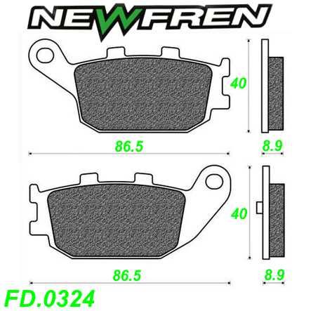 Scheibenbremsbelag NEWFREN FD.0324 BR Organisch Honda FORZA JAZZ NSS REFLEX 250cc
