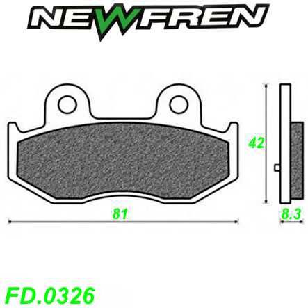 Scheibenbremsbelag NEWFREN FD.0326 BKS Organisch-Kevlar Kawasaki SC EPSILON 250 Suzuki BURGMAN