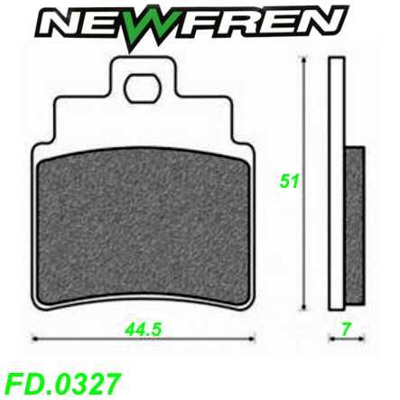 Scheibenbremsbelag NEWFREN FD.0327 BKS Organisch-Kevlar Kymco GRAND DINK MAXXER MXU SIM GT GTS