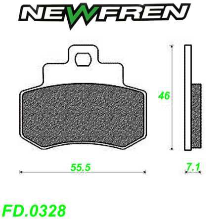Scheibenbremsbelag NEWFREN FD.0328 BKS Organisch-Kevlar Kymco GRAND DINK 250cc