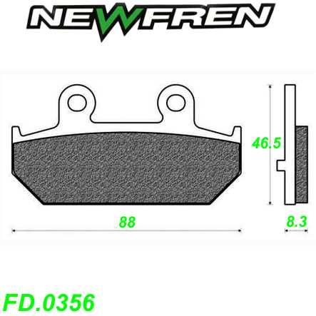 Scheibenbremsbelag NEWFREN FD.0356 BKS Organisch-Kevlar Suzuki BURGMAN AN 400 600cc