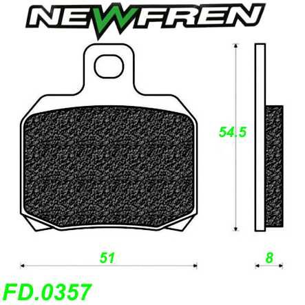 Scheibenbremsbelag NEWFREN FD.0357 BKS Organisch-Kevlar LAVERDA 800 TTS