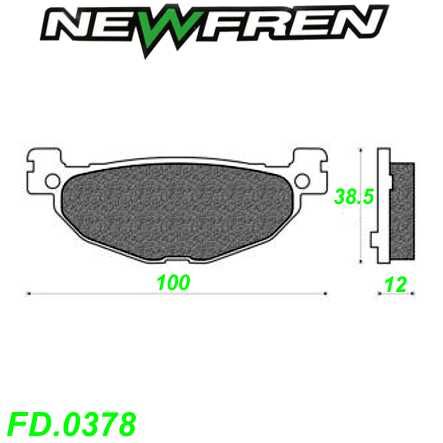 Scheibenbremsbelag NEWFREN FD.0378 BKS Organisch-Kevlar Yamaha MAJESTY T MAX XP SV