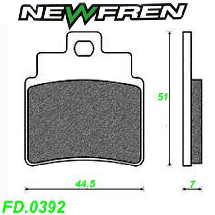 Scheibenbremsbelag NEWFREN FD.0392 Sinter Kymco KXR 250