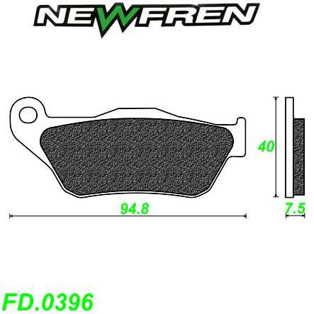 Scheibenbremsbelag NEWFREN FD.0396 Organisch-Kevlar Yamaha X-MAX R YP 125 150cc