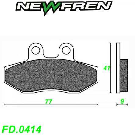 Scheibenbremsbelag NEWFREN FD.0414 Organisch-Kevlar Yamaha CYGNUS X NXC 125