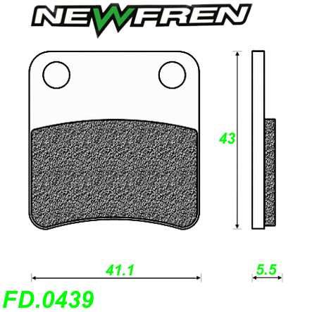 Scheibenbremsbelag NEWFREN FD.0439 Sinter Aprilia BMW Gilera Honda Piaggio