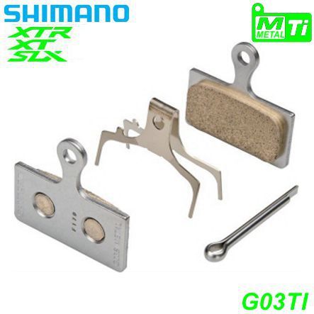 Shimano Bremsbeläge G03TI XTR Metall mit Feder Restbestand