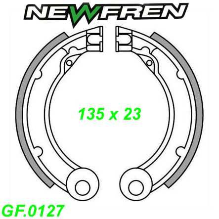 Bremsbacken NEWFREN GF.0127 Sinter VESPA 125 150cc 1963-72 PRIMAVERA 1 serie 125cc 1966