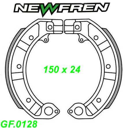 Bremsbacken NEWFREN GF.0128 Sinter VESPA FL HP FL2 AUTOM. 50 80 125 GS 160 PE 200