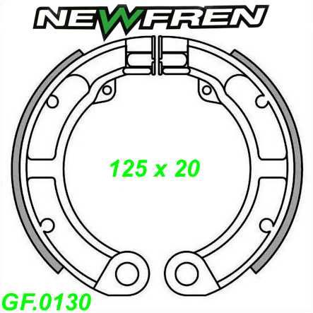 Bremsbacken NEWFREN GF.0130 Sinter Piaggio VESPA L - N 50cc