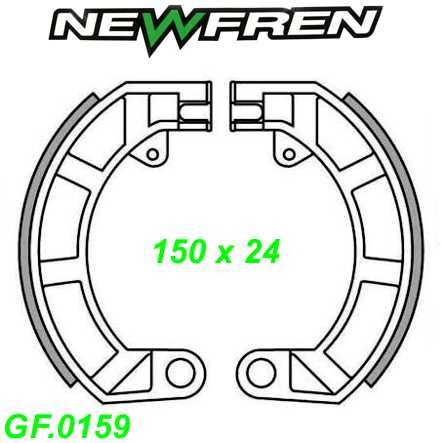 Bremsbacken NEWFREN GF.0159 Sinter Piaggio VESPA ET3 ETS 125 VESPA PRIMAVERA 90 125 VESPA SPECIAL 50