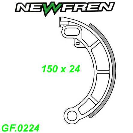 Bremsbacken NEWFREN GF.0224 Sinter Fantic TRIAL JUNIOR 50 VESPA FL2 PK AUTOMATICA 50 125cc