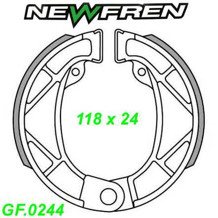 Bremsbacken NEWFREN GF.0244 Sinter Aprilia CLASSIC RED ROSE 50 80cc Fantic OASIS TRIAL 50cc