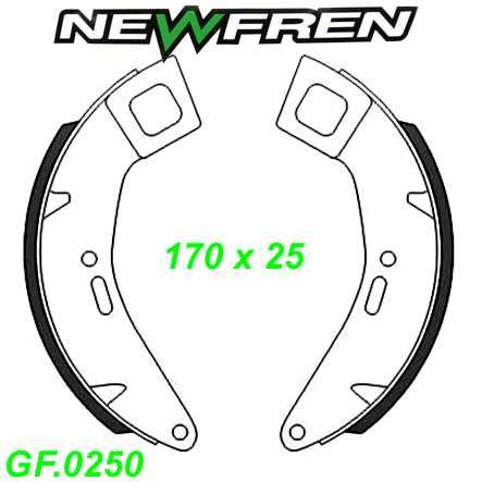 Bremsbacken NEWFREN GF.0250 Sinter COSA CL 1 2 125 150 200cc