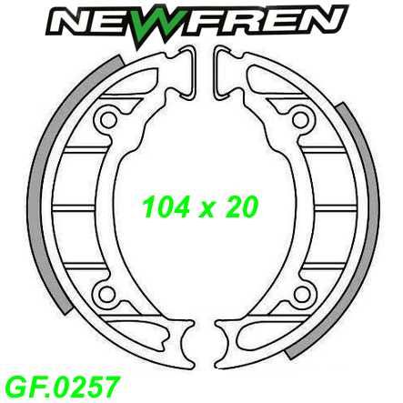 Bremsbacken NEWFREN GF.0257 Sinter Piaggio FREE ZIP 50cc