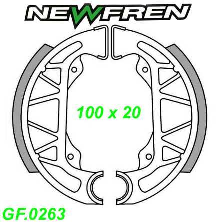 Bremsbacken NEWFREN GF.0263 Sinter Gilera TYPHOON Piaggio Free NRG NTT Sfera RST ZIP FAST RIDER 50cc