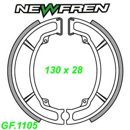 Bremsbacken NEWFREN GF.1105 Sinter Aprilia SCARABEO MBK YN R OVETTO YQ NITRO 100cc Yamaha