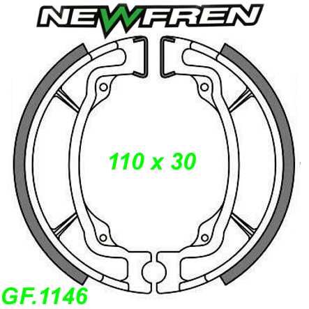 Bremsbacken NEWFREN GF.1146 Sinter HYOSUNG Kawasaki MODENAS Suzuki