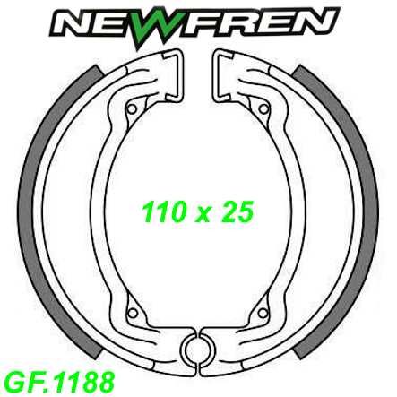 Bremsbacken NEWFREN GF.1188 Sinter CPI POPCORN Garelli PONY SR  Yamaha DT FS 50cc