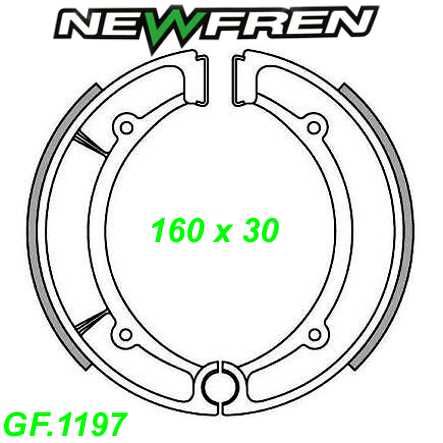 Bremsbacken NEWFREN GF.1197 Sinter Yamaha MAJESTY YP XJ5 XS YFM