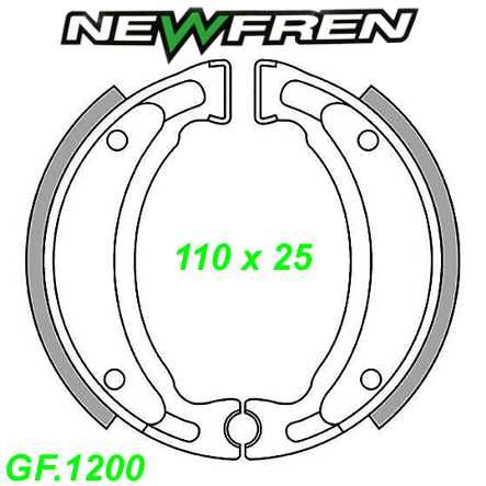 Bremsbacken NEWFREN GF.1200 Sinter CPI FANTIC Italjet KAWASAKI KREIDLER Malaguti MBK Yamaha