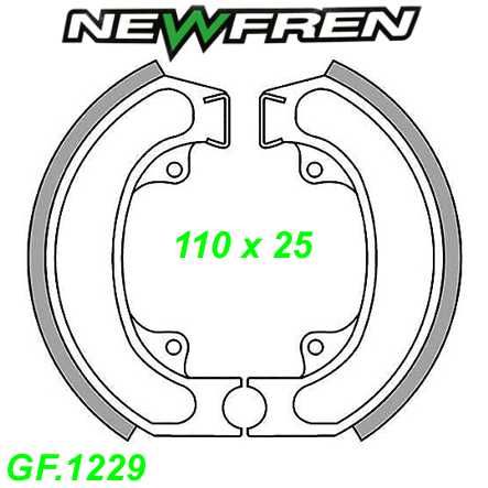 Bremsbacken NEWFREN GF.1229 Sinter Honda LEAD A L - M SH SCOOPY 50 75 80 90cc