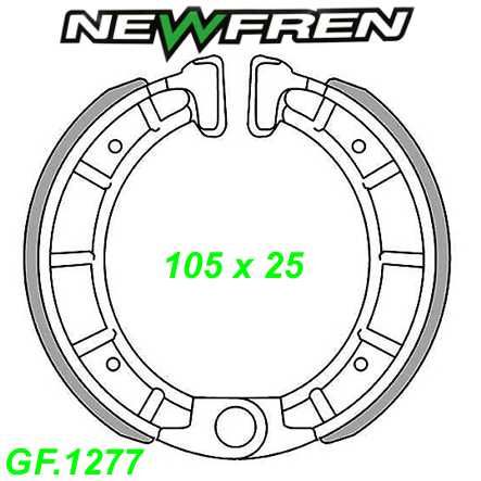 Bremsbacken NEWFREN GF.1277 Sinter Derbi AVENTURA BOX COPPA DS FD FENIX FURAX FY TT8 50cc