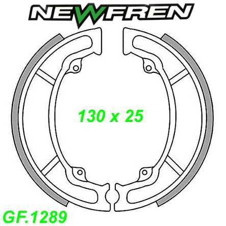 Bremsbacken NEWFREN GF.1289 Sinter Honda CN Italjet VELOCIFERO Peugeot ELYSEO Piaggio Hexagon 250cc