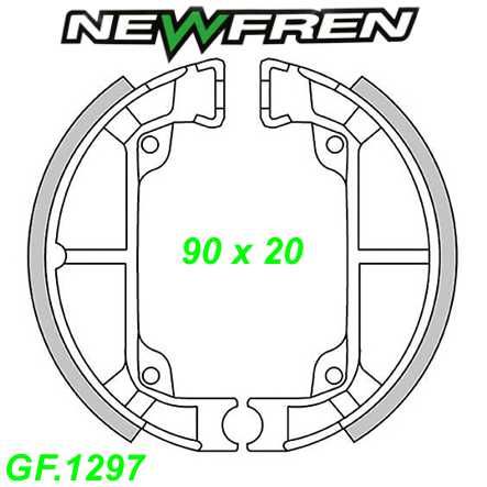 Bremsbacken NEWFREN GF.1297 Sinter Atala Byte Hacker Suzuki ADRESS SEPIA AU ZZ Tune 50cc