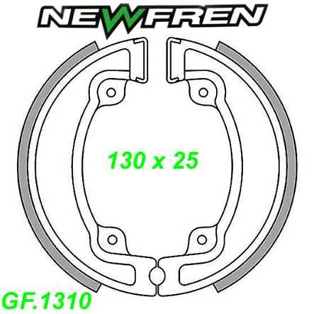 Bremsbacken NEWFREN GF.1310 Sinter Kymco AGILITY 2T 4T MOVIE PEOPLE SUPER 8 Vivio 50 125 150cc