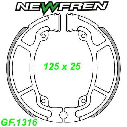 Bremsbacken NEWFREN GF.1316 Sinter Honda @ NES CBF CG CT DYLAN PCX PSi Sh VISION 125 150cc