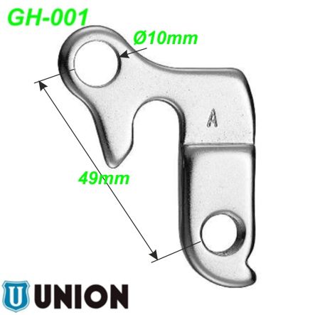 Ausfallende Schaltauge GH-001 Union Cube Merida Raleigh Sinus Staiger Trek Wheeler