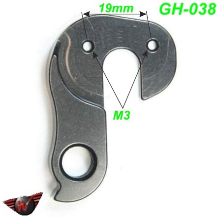 Ausfallende Schaltauge GH-038 CNC Wheels Centurion Fezzari Giant Megamo Merida Novara