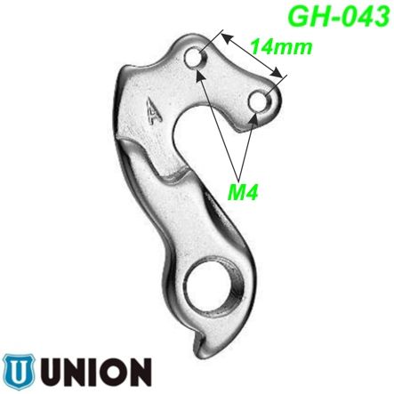 Ausfallende Schaltauge GH-043 Union Canyon Centurion Focus Kalkhoff Kettler Kona Marin L 53.8 mm