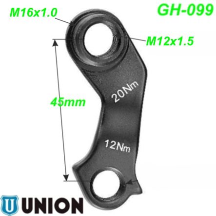 Ausfallende Schaltauge GH-099 M12x1.5 Union Marwi KTM