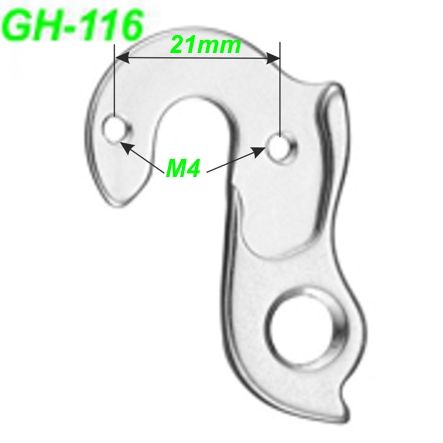 Ausfallende Schaltauge GH-116 Union BMC Haibike Hercules Wheeler  Kona Marin Sinus Staiger