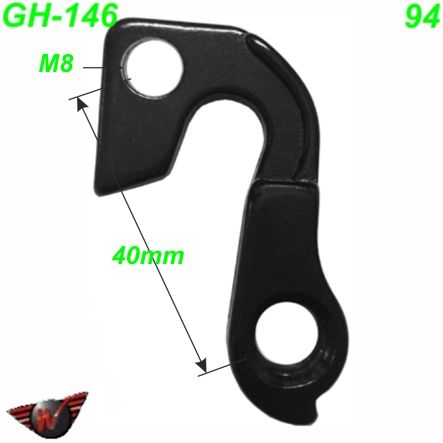 Ausfallende Schaltauge GH-146 CNC Wheels Airborne GT Bicycles Kestrel Kettler KHS