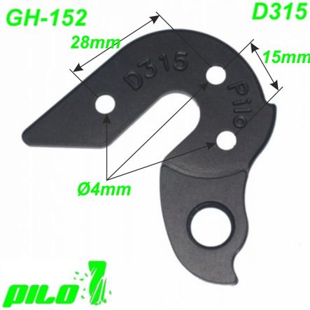 Ausfallende Schaltauge GH-152 CNC Pilo D315 Eddy Merckx