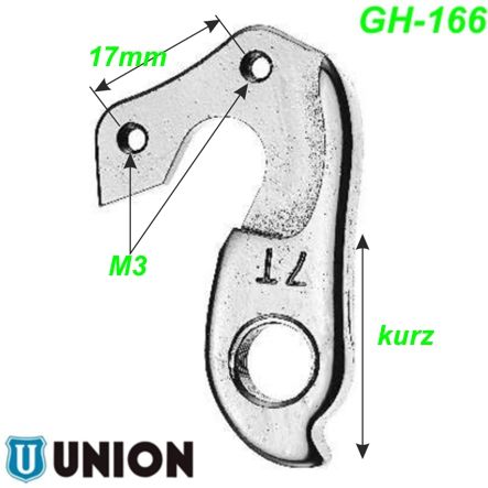 Ausfallende Schaltauge GH-166 Union Specialized