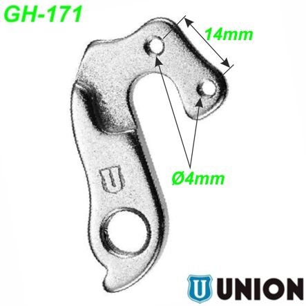 Ausfallende Schaltauge GH-171 Union Ghost Lochabst. 14 mm
