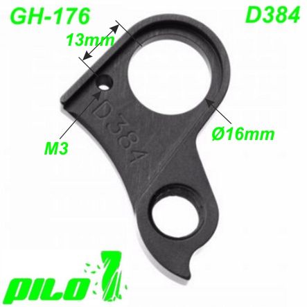 Ausfallende Schaltauge GH-176 CNC Pilo D384 Cube